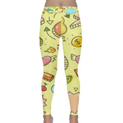 Cute Sketch Child Graphic Funny Classic Yoga Leggings by Hannah976