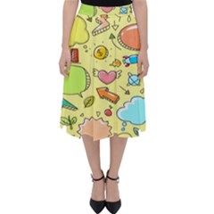 Cute Sketch Child Graphic Funny Classic Midi Skirt by Hannah976