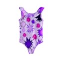 Inks Drops Black Paint Design Kids  Frill Swimsuit View1