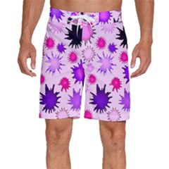 Inks Drops Black Paint Design Men s Beach Shorts by Hannah976