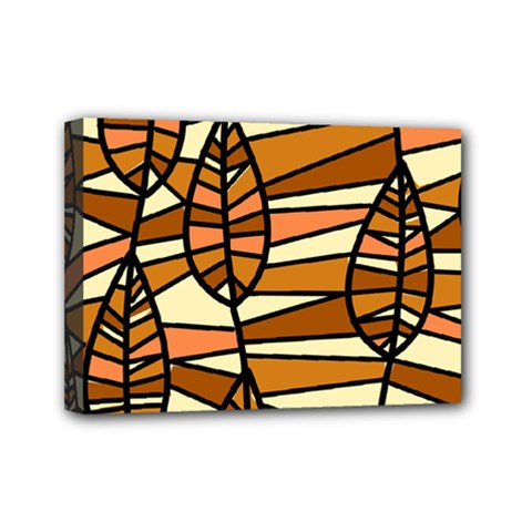 Autumn Leaf Mosaic Seamless Mini Canvas 7  X 5  (stretched) by Hannah976