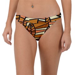 Autumn Leaf Mosaic Seamless Band Bikini Bottoms by Hannah976