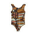 Autumn Leaf Mosaic Seamless Kids  Frill Swimsuit View1