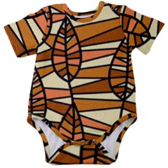 Autumn Leaf Mosaic Seamless Baby Short Sleeve Bodysuit by Hannah976