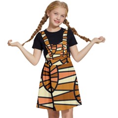 Autumn Leaf Mosaic Seamless Kids  Apron Dress by Hannah976