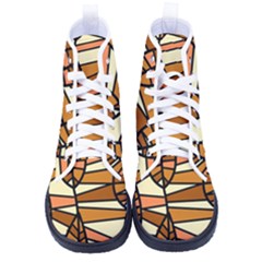 Autumn Leaf Mosaic Seamless Women s High-top Canvas Sneakers by Hannah976