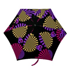 Seamless Halloween Day Of The Dead Mini Folding Umbrellas by Hannah976