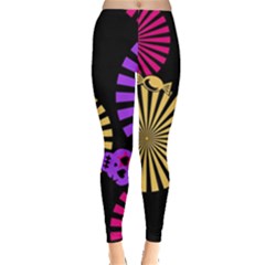 Seamless Halloween Day Of The Dead Everyday Leggings  by Hannah976