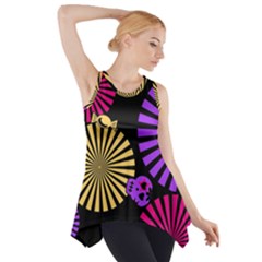 Seamless Halloween Day Of The Dead Side Drop Tank Tunic by Hannah976