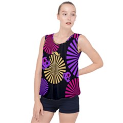 Seamless Halloween Day Of The Dead Bubble Hem Chiffon Tank Top by Hannah976