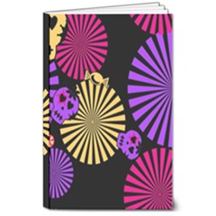 Seamless Halloween Day Of The Dead 8  X 10  Softcover Notebook by Hannah976