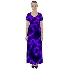 Purple Pattern Background Structure High Waist Short Sleeve Maxi Dress by Hannah976