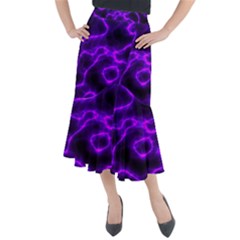 Purple Pattern Background Structure Midi Mermaid Skirt by Hannah976