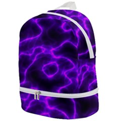 Purple Pattern Background Structure Zip Bottom Backpack by Hannah976