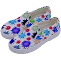 Inks Drops Black Colorful Paint Kids  Canvas Slip Ons View2