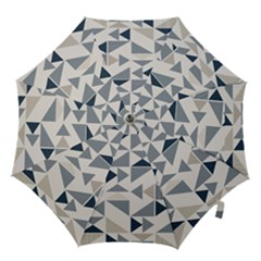 Geometric Triangle Modern Mosaic Hook Handle Umbrellas (small) by Hannah976