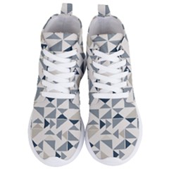 Geometric Triangle Modern Mosaic Women s Lightweight High Top Sneakers by Hannah976