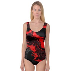 Red Black Fractal Mandelbrot Art Wallpaper Princess Tank Leotard  by Hannah976