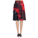 Red Black Fractal Mandelbrot Art Wallpaper Flared Midi Skirt View2