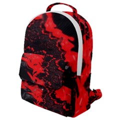 Red Black Fractal Mandelbrot Art Wallpaper Flap Pocket Backpack (small) by Hannah976