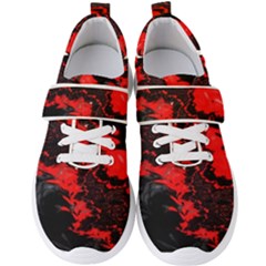 Red Black Fractal Mandelbrot Art Wallpaper Men s Velcro Strap Shoes by Hannah976