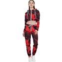 Red Black Fractal Mandelbrot Art Wallpaper Cropped Zip Up Lounge Set View1