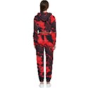 Red Black Fractal Mandelbrot Art Wallpaper Cropped Zip Up Lounge Set View2