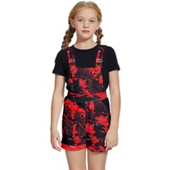 Red Black Fractal Mandelbrot Art Wallpaper Kids  Short Overalls by Hannah976