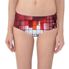 Pattern Structure Light Patterns Mid-waist Bikini Bottoms by Hannah976