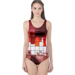 Pattern Structure Light Patterns One Piece Swimsuit by Hannah976