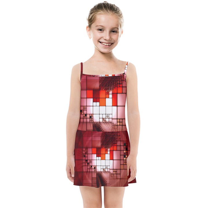 Pattern Structure Light Patterns Kids  Summer Sun Dress