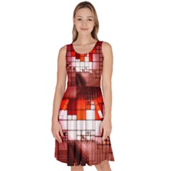 Pattern Structure Light Patterns Knee Length Skater Dress With Pockets by Hannah976