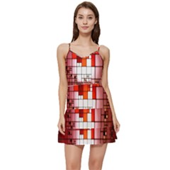 Pattern Structure Light Patterns Short Frill Dress by Hannah976