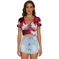 Pattern Structure Light Patterns V-neck Crop Top