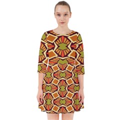 Geometry Shape Retro Trendy Symbol Smock Dress by Hannah976