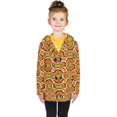 Geometry Shape Retro Trendy Symbol Kids  Double Breasted Button Coat by Hannah976