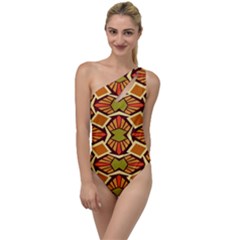 Geometry Shape Retro Trendy Symbol To One Side Swimsuit by Hannah976