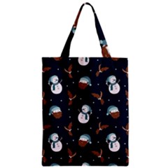 Santa Snowman Zipper Classic Tote Bag by ConteMonfrey