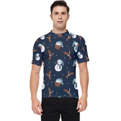 Santa Snowman Men s Short Sleeve Rash Guard by ConteMonfrey