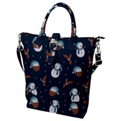 Santa Snowman Buckle Top Tote Bag by ConteMonfrey