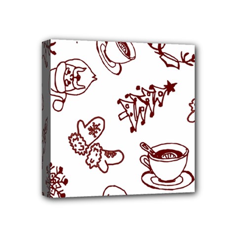 Red And White Christmas Breakfast  Mini Canvas 4  x 4  (Stretched)