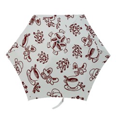 Red And White Christmas Breakfast  Mini Folding Umbrellas by ConteMonfrey