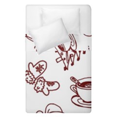 Red And White Christmas Breakfast  Duvet Cover Double Side (single Size) by ConteMonfrey