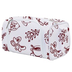 Red And White Christmas Breakfast  Toiletries Pouch