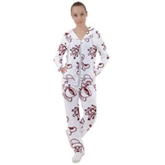 Red And White Christmas Breakfast  Women s Tracksuit