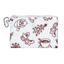 Red And White Christmas Breakfast  Canvas Cosmetic Bag (Large) View1