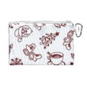 Red And White Christmas Breakfast  Canvas Cosmetic Bag (Large) View2