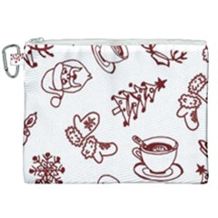 Red And White Christmas Breakfast  Canvas Cosmetic Bag (XXL)