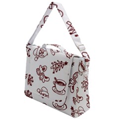 Red And White Christmas Breakfast  Box Up Messenger Bag