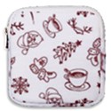 Red And White Christmas Breakfast  Mini Square Pouch View1